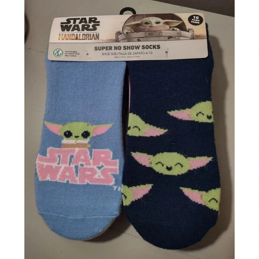 Star Wars Yoda The Mandalorian Women's No Show Baby Yoda Socks, New